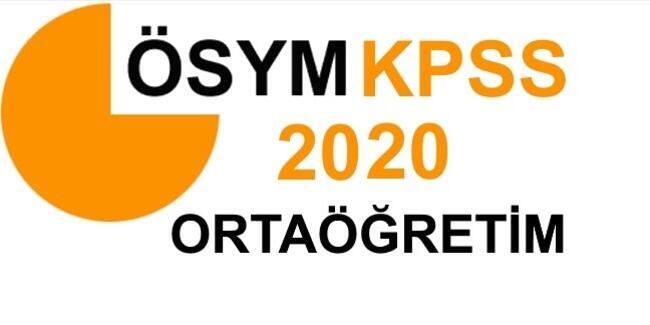 KPSS 2020 Ortaöğretim başvuruları