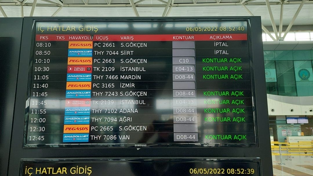 Siirt Havalimanı ile İstanbul