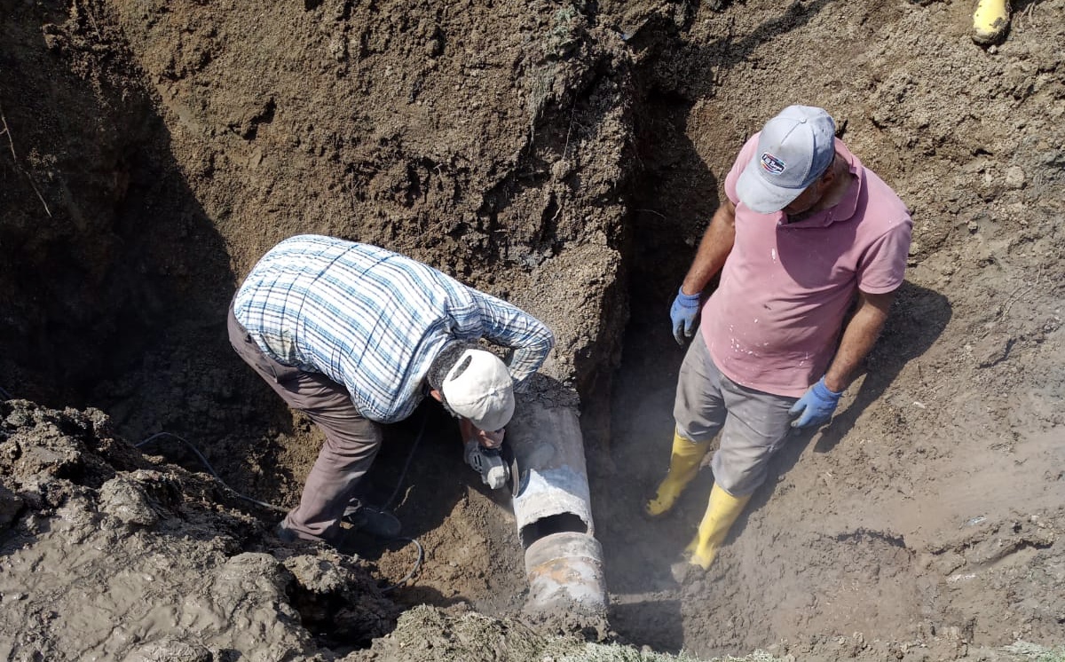 Siirt’in Baykan ilçe merkezine içme suyu sağlayan su isale hattındaki