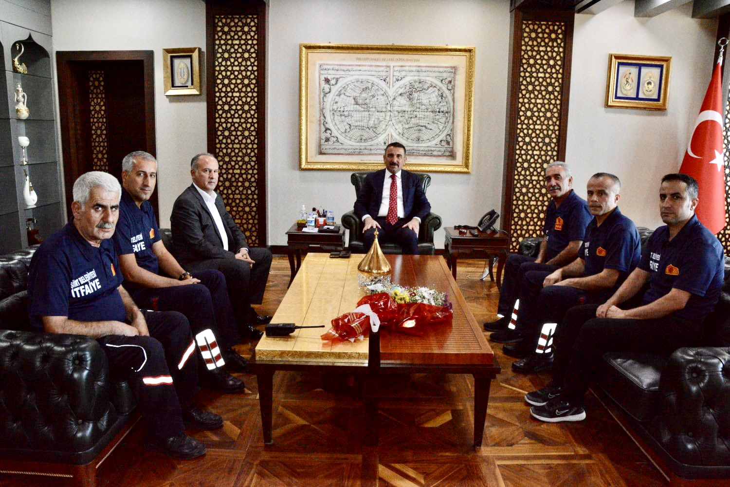 Siirt Valisi ve Belediye Başkan Vekili Hacıbektaşoğlu’na İtfaiye Haftası Ziyareti