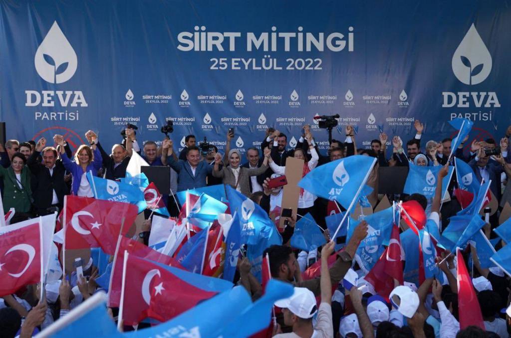 DEVA Partisi Genel Başkanı Ali Babacan, partisinin ülke genelinde düzenlediği