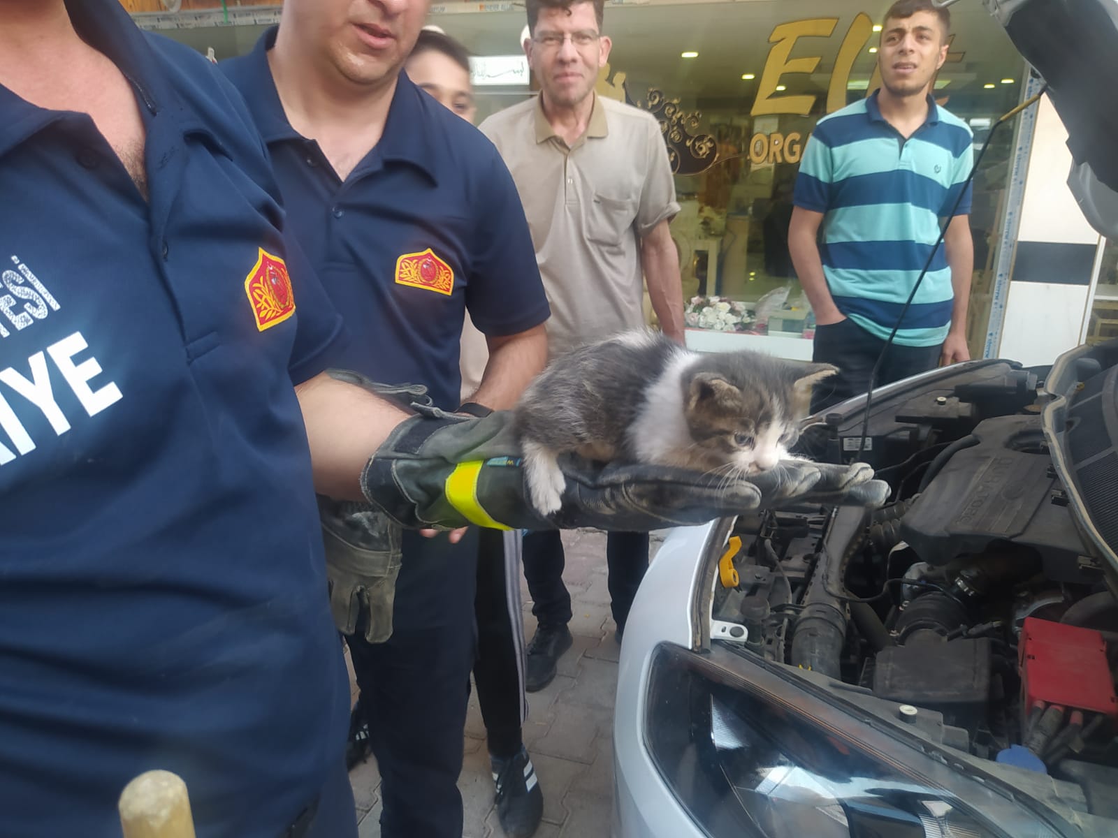 Siirt’te bir aracın motoruna