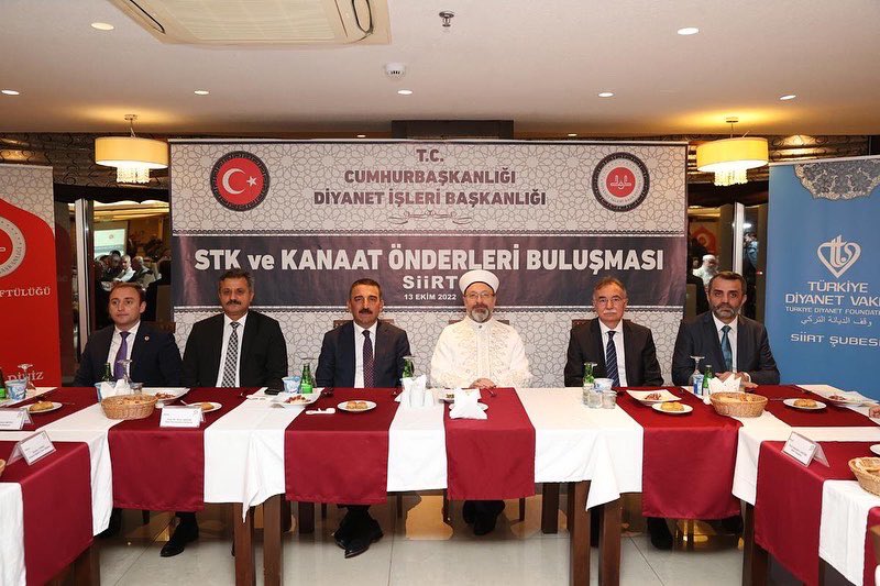 Diyanet İşleri Başkanı Prof. Dr. Ali Erbaş Siirt’te Kanaat Önderleri İle Bir Araya Geldi