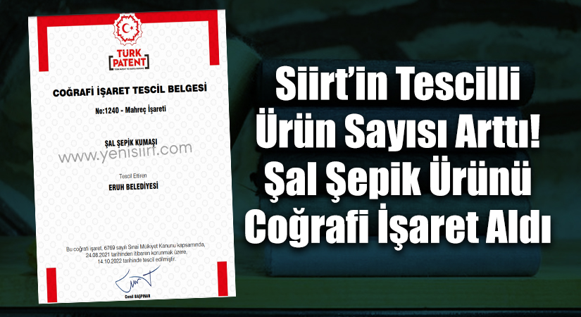 Siirt’in tescilli ürün sayısı artıyor. Perde pilav, battaniye, Pervari balı,