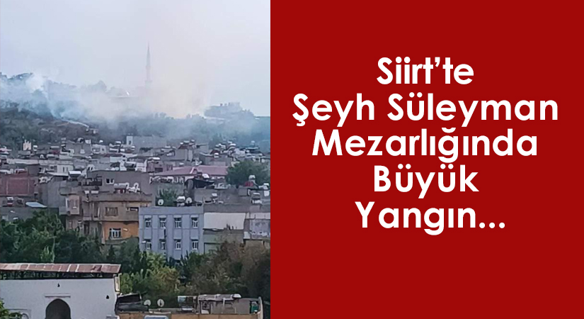 Siirt’te mezarlıkta büyük yangın.