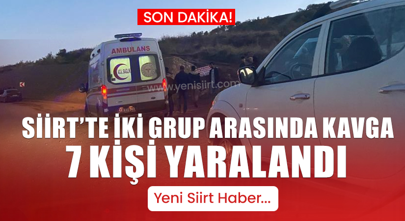 Siirt’in Kurtalan Baykan Yol Ayırımında İki Grup Arasında Taşlı Sopalı Kavga! 7 Yaralı