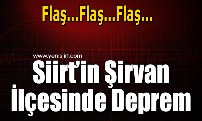 Bugün saat 21:42 sıralarında Şirvan ilçesi kömürlü köyünde bir deprem