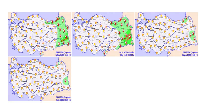 Sabah saatlerinde Meteoroloji tarafından