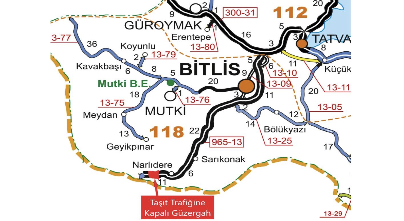 Karayolları Genel Müdürlüğü Duyurdu! Siirt – Bitlis Karayolu Geçici Olarak Ulaşıma Kapandı