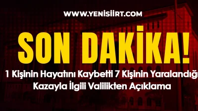 Siirt Valiliğinden yapılan açıklamada şöyle denildi, "Siirt'in Şirvan ilçesi Özpınar