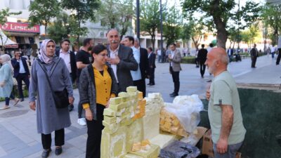 Siirt Belediyesi Eşbaşkanları Sofya Alağaş ve Mehmet Kaysi, esnafı ziyaret