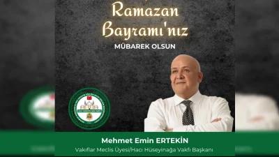 Ramazan Bayramı’nın tüm neşesi ve bereketiyle gelmesini dilerim. Bu kutsal