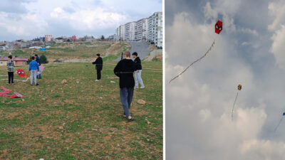 Siirt’te etkili olan sıcak ve güzel hava çocukların uçurtma keyfi