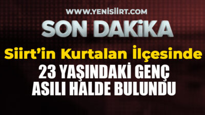 Siirt’in Kurtalan İlçesinde 23 Yaşındaki Genç Asılı Halde Bulundu Siirt’in Kurtalan ilçesinde bir kişi intihar girişiminde bulundu.
