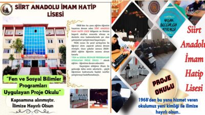 Siirt’te sınavla öğrenci alan proje imam hatip okulu sayısı 2'ye