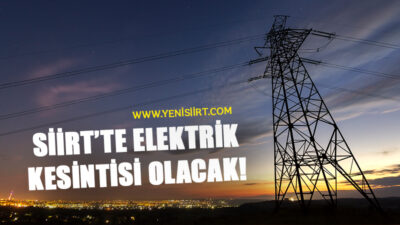 23 Haziran 2024 (Yarın) Pazar günü, Siirt merkez iki mahallesinde