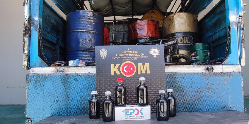 Siirt’te Kaçak Akaryakıt Operasyonu!  1660 Litre Ele Geçirildi