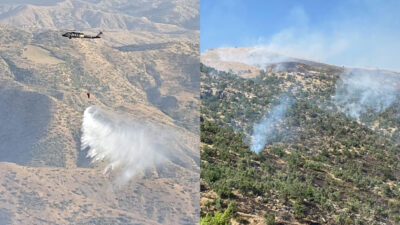 Siirt’te Orman Yangını! Yangın söndürme helikopteri müdahalesi ile kontrol altına alındı Siirt'in Şirvan ilçesinde çıkan orman yangını kontrol altına alındı.