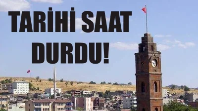 Siirt'in simgelerinden birisi olan saat kulesindeki saat çalışmıyor.
