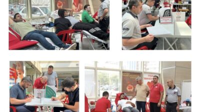 Siirt Eğitim ve Araştırma Hastanesi personeli, Kızılay'ın düzenlediği kan bağışı