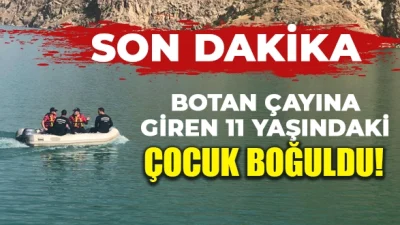 Siirt’te Serinlemek İçin Botan Çayına Giren Çocuk, Boğularak Hayatını Kaybetti Siirt’te Botan Çayına giren bir çocuk boğuldu.