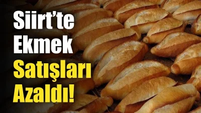 Siirt’te Ekmek Satışları Azaldı Siirt’te ekmek satışları son dönemlerde azaldı.