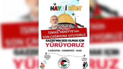 Siirt Halkı Gazze İçin Yürüyor! Haydi Siirt, Gazze’nin Sesi Olalım İsrail zulmü altında inim inim inleyen ve insanlık dışı muamelelere