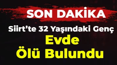 Siirt’in kooperatif mahallesinde bir genç tavana asılı halde ölü bulundu.