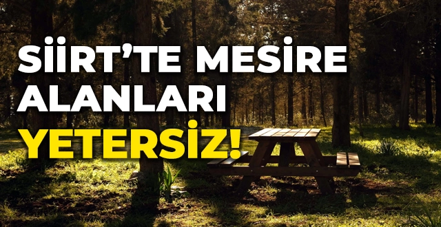 Siirt'te mesire alanlarının yetersiz