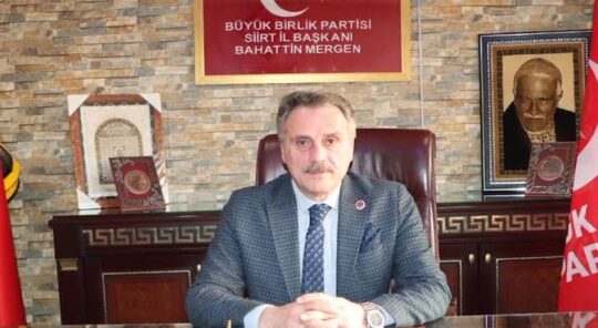 BBP Siirt İl Başkanı Bahattin Mergen’den Bayram Mesajı 11 ayın sultanı Ramazan ayının ardından ulaştığımız bayram nedeniyle Büyük