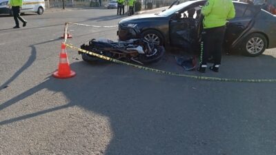 Siirt’in Barış Mahallesi’nde meydana gelen trafik kazasında, motosiklet ile bir