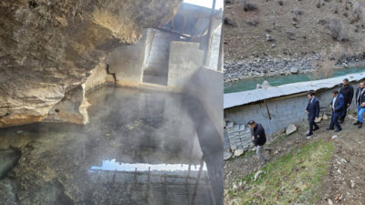 Pervari ilçesine bağlı Belenoluk köyündeki kaplıcanın turizme kazandırılması için çalışma