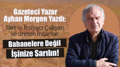 Üzülerek belirteyim ki Siirt’te birçok kamu kurum ve kuruluşu yeterli
