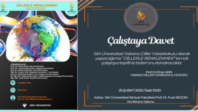 Siirt Üniversitesi Yabancı Diller Yüksek Okulu tarafından ülkemizdeki yabancı dil