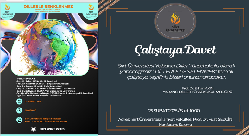 Siirt Üniversitesi Yabancı Diller Yüksek Okulu tarafından ülkemizdeki yabancı dil