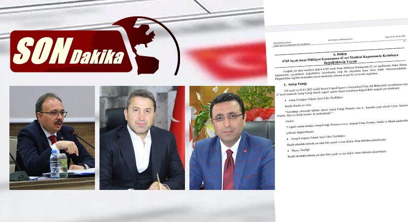 Siirt Fıstığı, Vali Kızılkaya, TSO Başkanı Kuzu ve Demirhan’ın Çabalarıyla Tescil Ediliyor! Siirt 2003 yılından beri yürüttüğü haklı mücadelesini zaferle sonuçlandırdı.