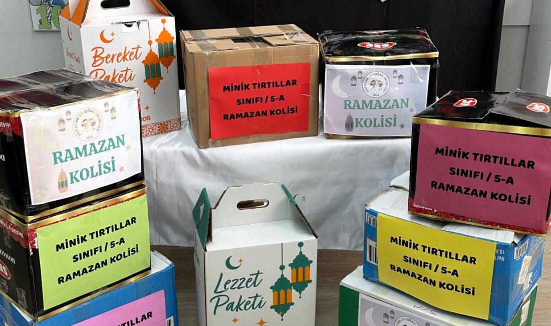 Ana okulu öğrencilerinden örnek davranış. Emine Erdoğan Ana Okulu öğrencileri