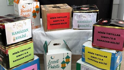 Ana okulu öğrencilerinden örnek davranış. Emine Erdoğan Ana Okulu öğrencileri