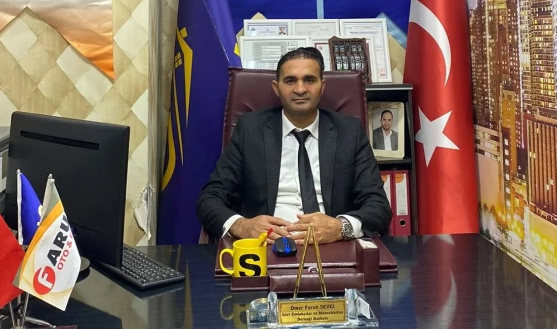 Tüm Emlak Danışmanları Birliği Siirt Şube Başkanı Ömer Faruk Sevgi’den Bayram Mesajı Siirt Emlakçılar ve Müteahhitler Derneği Başkanı Ömer Faruk Sevgi, Ramazan