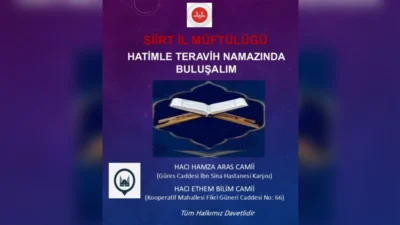 Siirt İl Müftülüğü’ne bağlı Hacı Hamza Aras ve Hacı Ethem