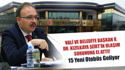 Siirt’in şehir içi toplu taşıma sorununa çözüm geliyor.