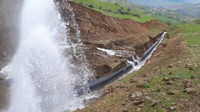 Siirt’te içme suyu sağlayan Hesko isale hattında meydana gelen arıza