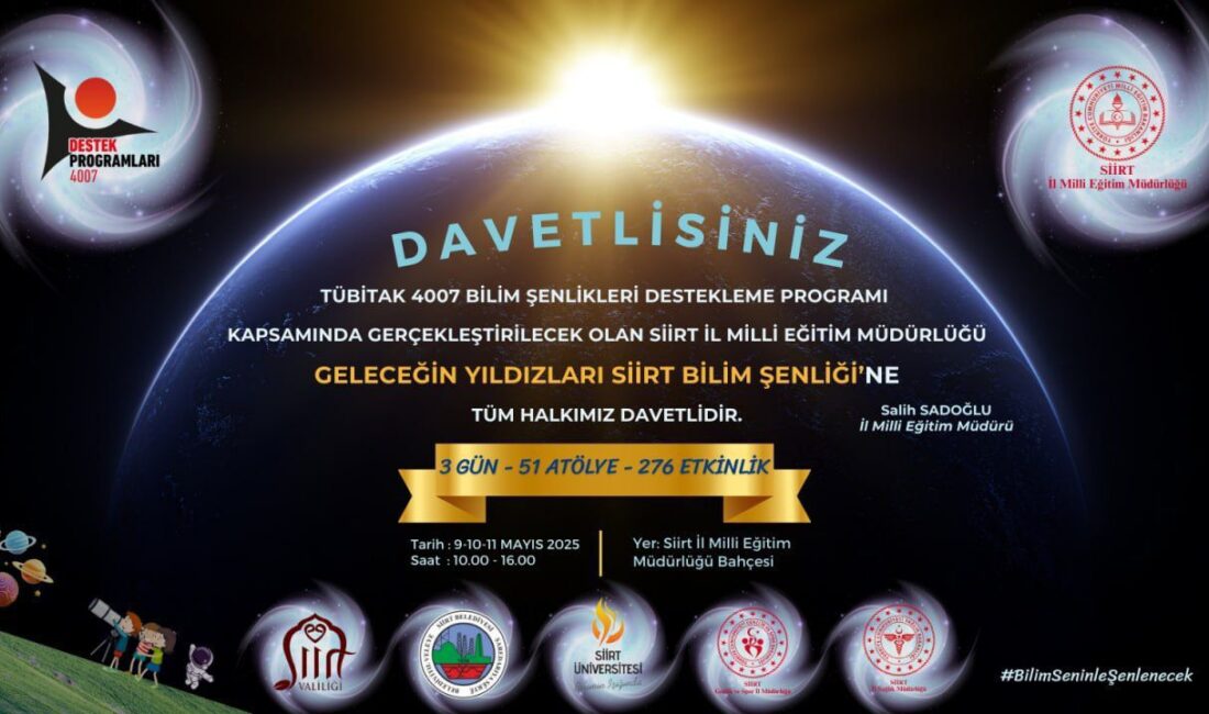 Siirt’te Bilim Şenliği Düzenleniyor Siirt İl Milli Eğitim Müdürlüğü Ar-Ge Birimi tarafından bilim şenliği