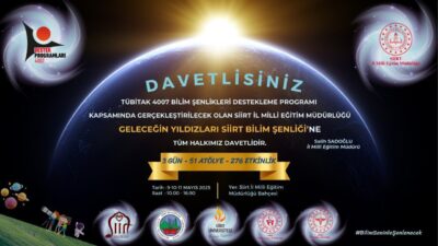 Siirt İl Milli Eğitim Müdürlüğü Ar-Ge Birimi tarafından bilim şenliği