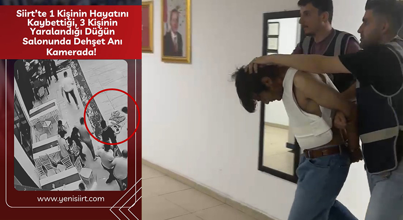 Siirt’in Kurtalan İlçesinde Düğün Salonunu Kana Bulayan Saldırganın Dehşet Anları Kamerada!   Siirt’in Kurtalan ilçesinde bir düğün salonuna düzenlenen silahlı saldırıda