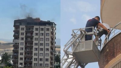 Siirt’in Kurtalan ilçe merkezinde 10 katlı bir apartman da çıkan