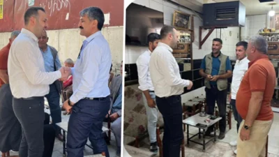 Ak Parti Siirt İl Başkanı Avukat Bahri Caner Özturan, halkla