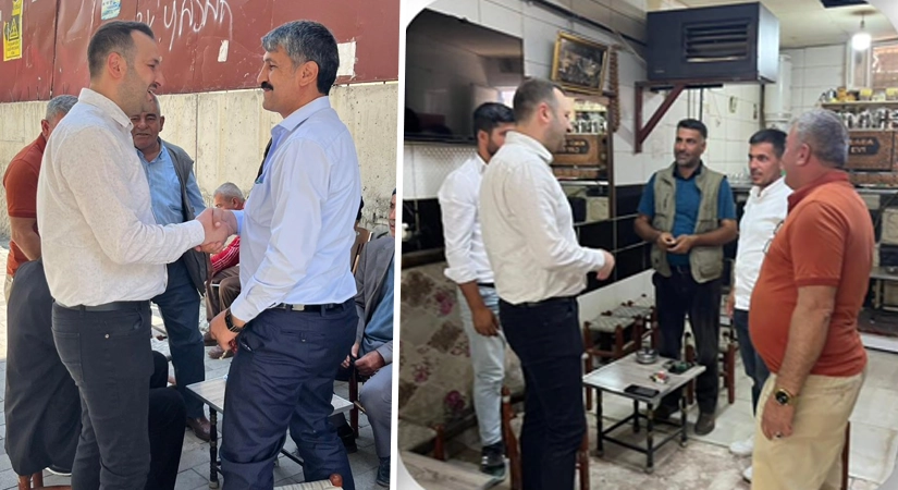 Ak Parti Siirt İl Başkanı Avukat Bahri Caner Özturan, halkla