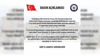 Siirt Emniyet Müdürlüğünün yağmayı planladığı toplu nikah töreni ertelendi. Sağdıcım