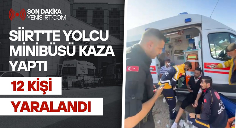 Siirt’te Yolcu Minibüsü ile Transit Çarpıştı: 12 Yaralı Siirt’in Pervari ilçesi Gölköy yakınlarında minibüs ile Transit tipi hafif